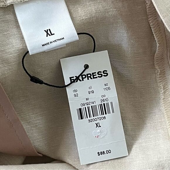 Express Pants Size XL Wide Leg Super High Rise Linen Trouser New with Tags - Picture 6 of 6